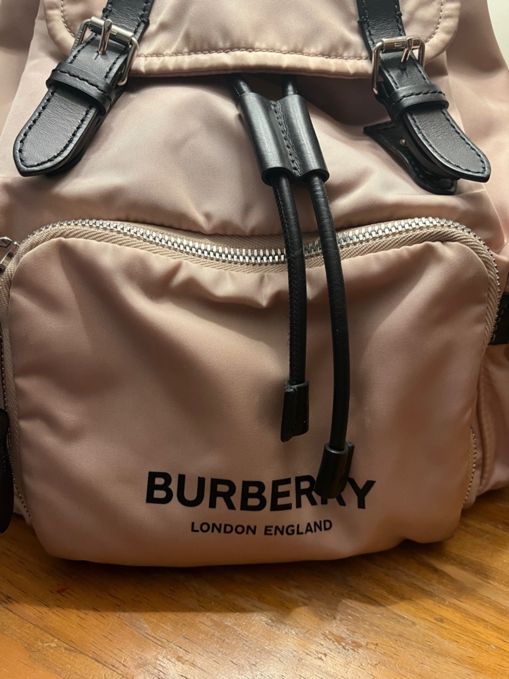 Burberry Blush Nylon Backpack with Black Trim - Picture 4 of 7